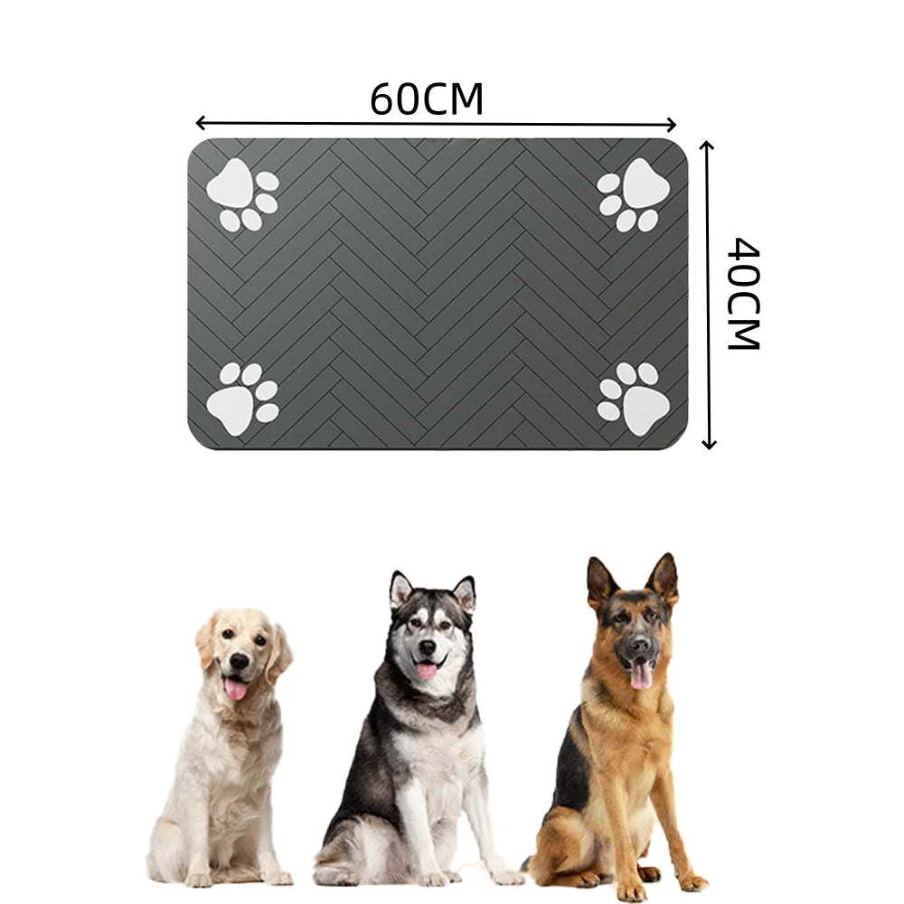 Absorbent Pet Feeding Mat – Quick Dry Dog Food & Water Bowl Mat